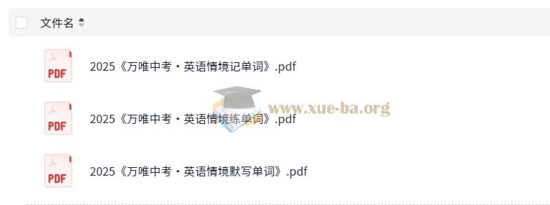 2025 中考 初中英语情境记单词