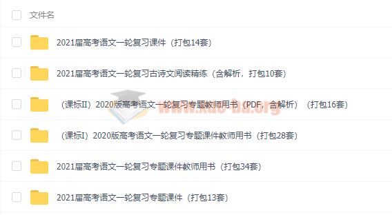 高中语文 新高三生第一轮复习资料包合集 百度网盘下载