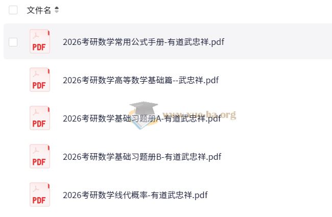 2026考研数学 武忠祥 高等数学基础篇