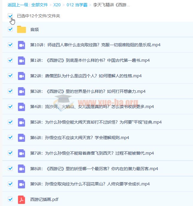 李天飞精讲《西游记》10讲百度网盘下载