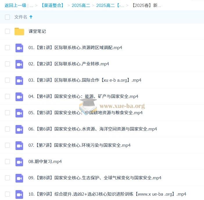 2025高二地理 王群地理 暑假班 秋季班 寒假班 春季班 百度网盘