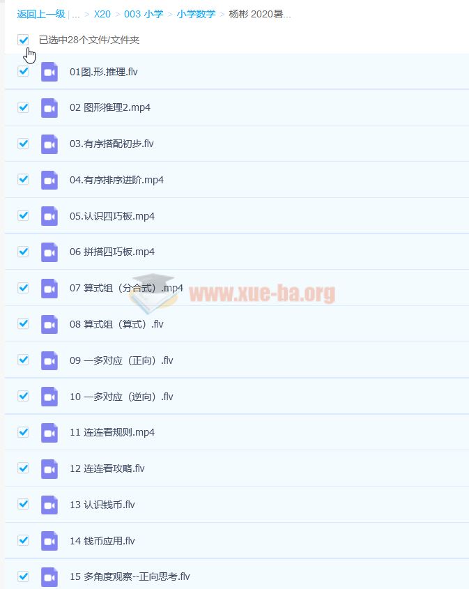 杨彬 2020暑 中班升大班数学思维目标S班（22讲完结带讲义）