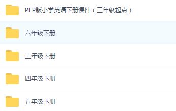 小学英语课件PEP版本3-6年级下册（三年级起点）