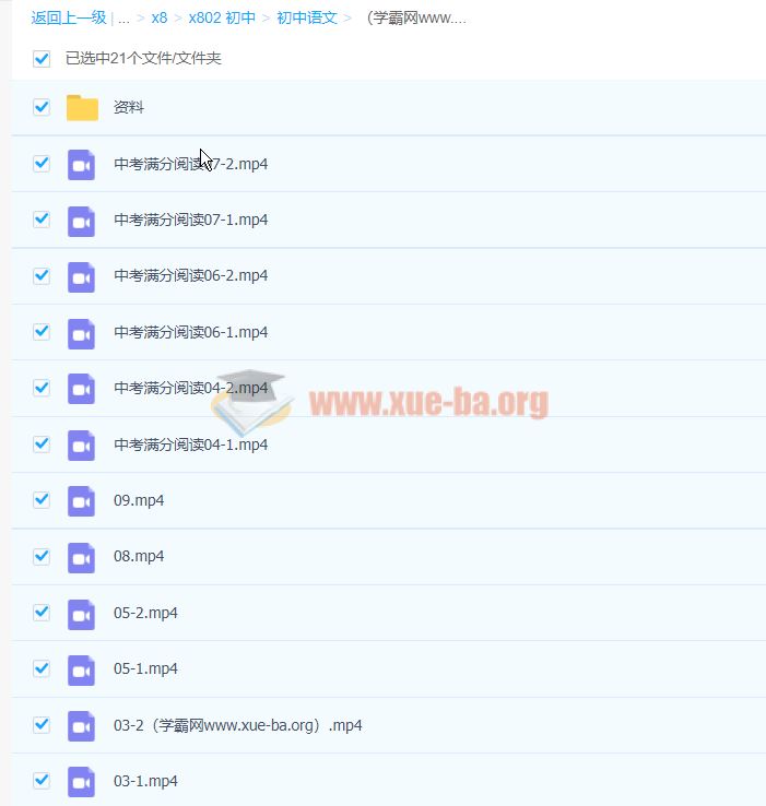 李湘中考语文阅读理解现代文满分阅读专题班课程 15讲带资料 百度网盘下载
