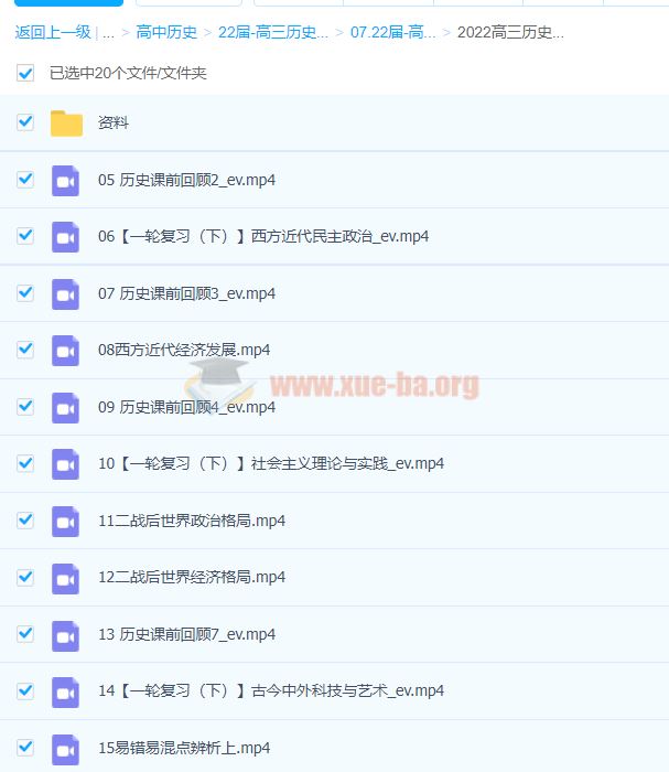 高中历史 2022届-高三高考历史【唐浩】A+