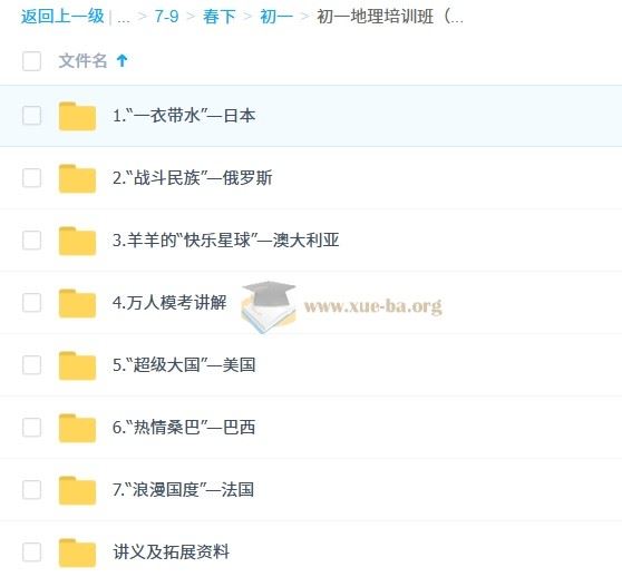 李孚宁 2027届 2024-2025初一地理培训班 春下·全国版·A+）百度网盘