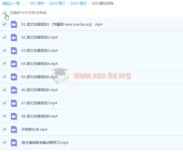 2023高考语文 谢欣然语文 一轮暑假班 秋季班更新10讲