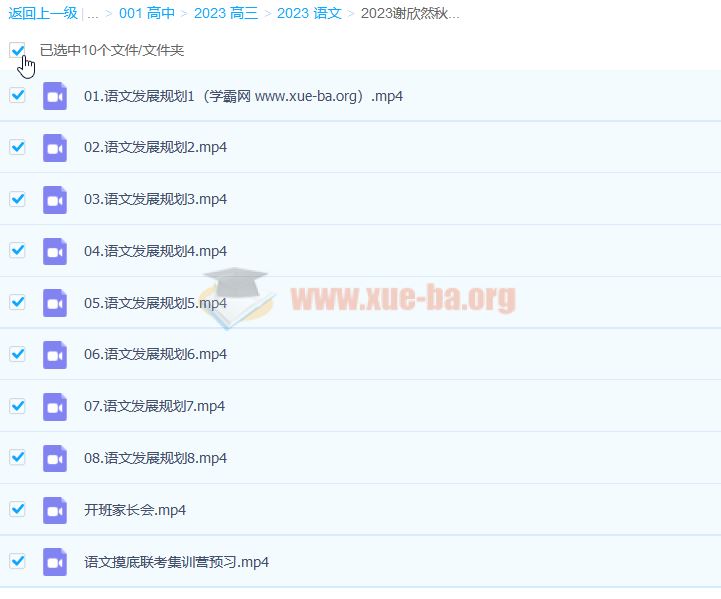 2023高考语文 谢欣然语文 一轮暑假班 秋季班更新10讲