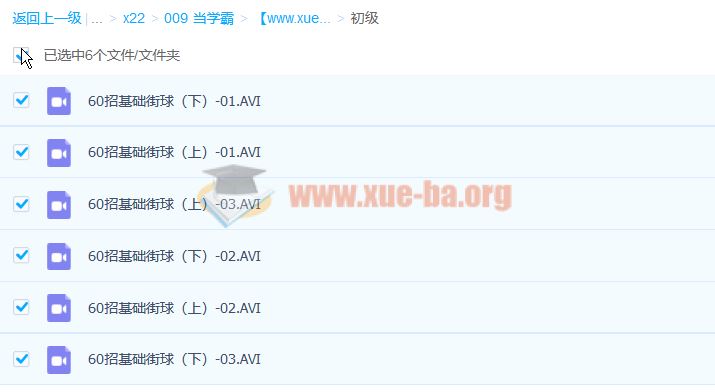 140招街球篮球初中高级标清教学视频 百度网盘分享