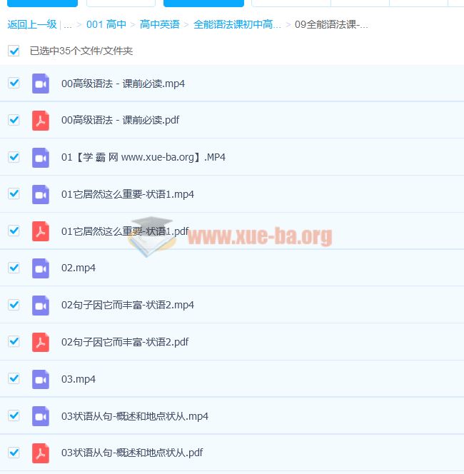 全能语法课初中高三级71讲MP3+PDF高清讲义完整版 百度网盘下载