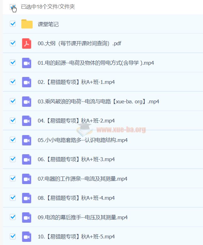 初三 中考物理 付雷 2024-2025 A+ 秋季班 寒假班 春季班 百度网盘