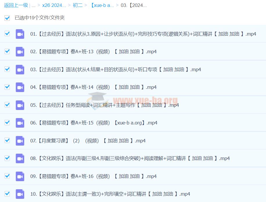 【2024春下】初二英语全国 王凯娇 A+ 百度网盘